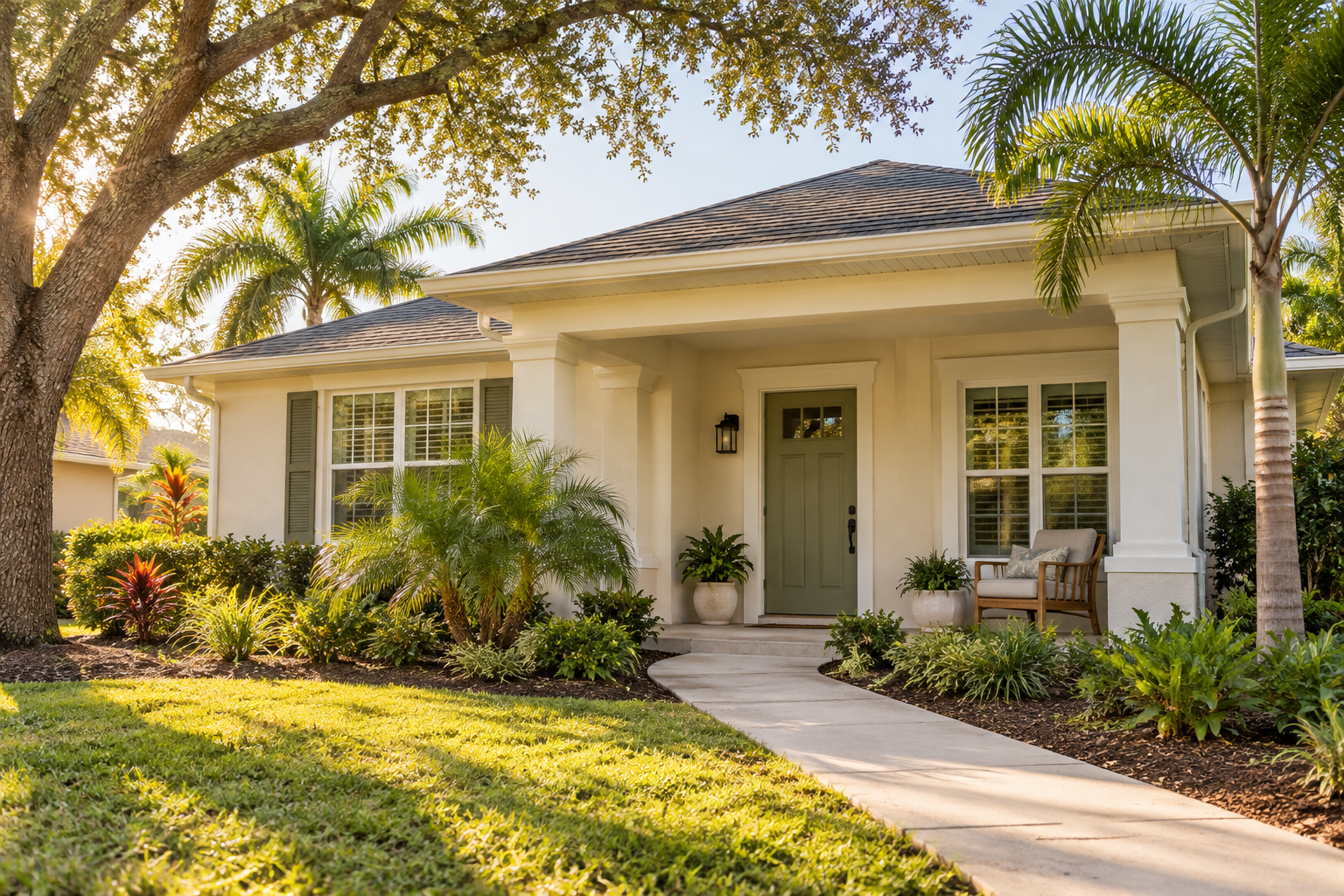 AI-generated illustration of a welcoming Florida-style home